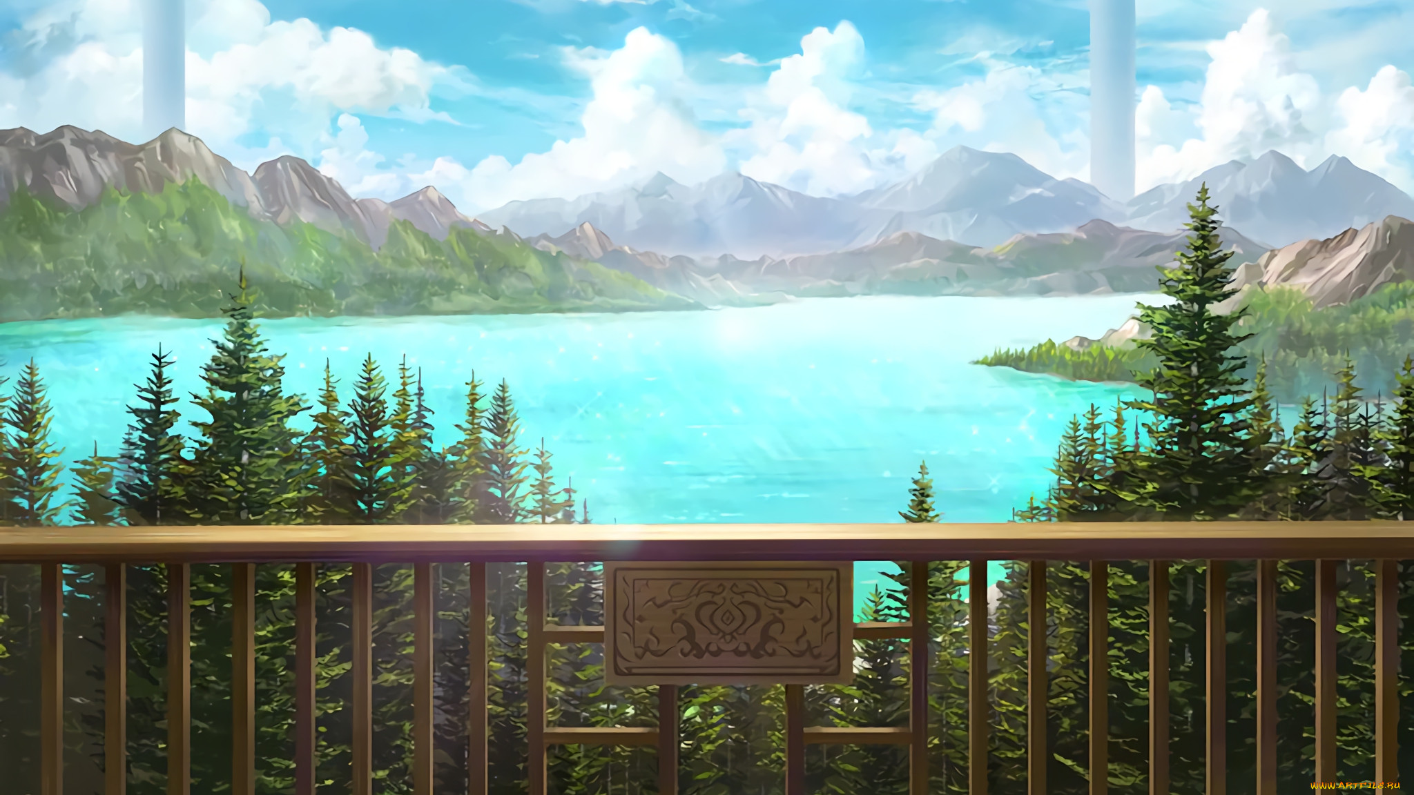Sword Art online дом у озера